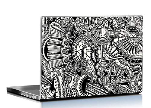 Black and White Abstract HD Quality Vinyl Laptop Skin Decal/Stick...