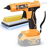 Cordless Hot Glue Gun for Dewalt 20V Battery,Drip-free Handheld Electric Power Glue Gun Full Size wi