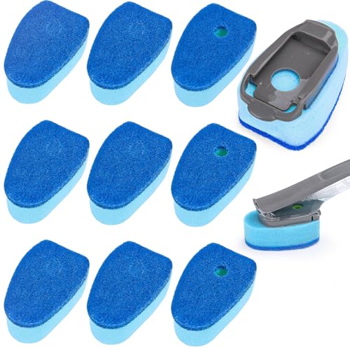 Sponge Dishwand Brush Refills for Scotch-Brite Dishwand - 10 Pack Dish Soap Non-Scratch Brush Refills for Nonstick Pots and Pans Glass & TubsBlue