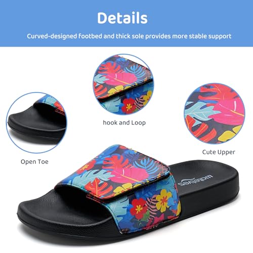 WateLves Kids Slide Sandals Boys Comfortable Slip-On Sandals Youth Big Kids Summer Slippers for Beach Pool Shower Little/Big Kid3
