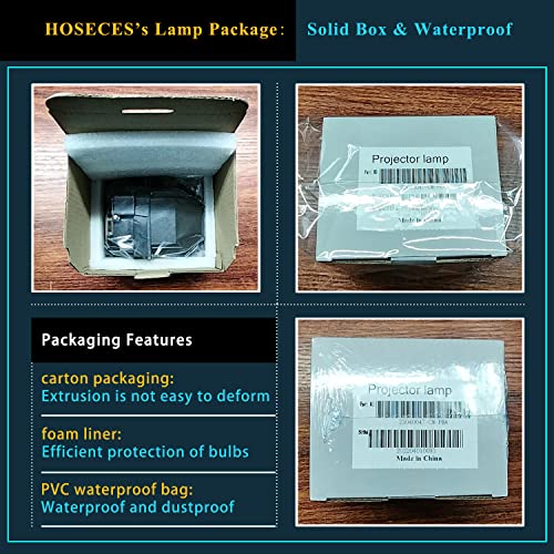HOSECES 5J.J9V05.001 /5J.J7K05.001 Ersatzlampe mit Gehäuse passend für BENQ MS619ST MX620ST MX631ST ML7437 MS630ST MW632ST W750 W770ST Projektorlampe