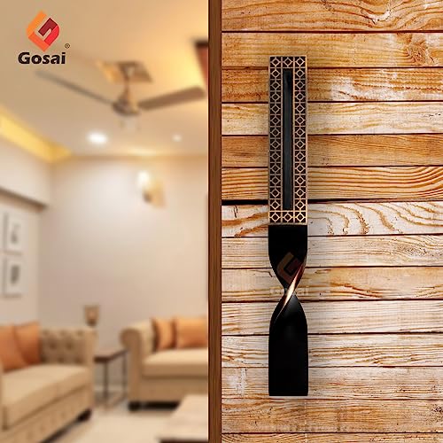 Image of GOSAI Twist Main Door Handle Push Pull Door Handle /Push Handles /Glass Door Handle |All Door Handles for House Hotel Office Handles (Antic Copper, 12 Inch) Pack of 1 Pcs