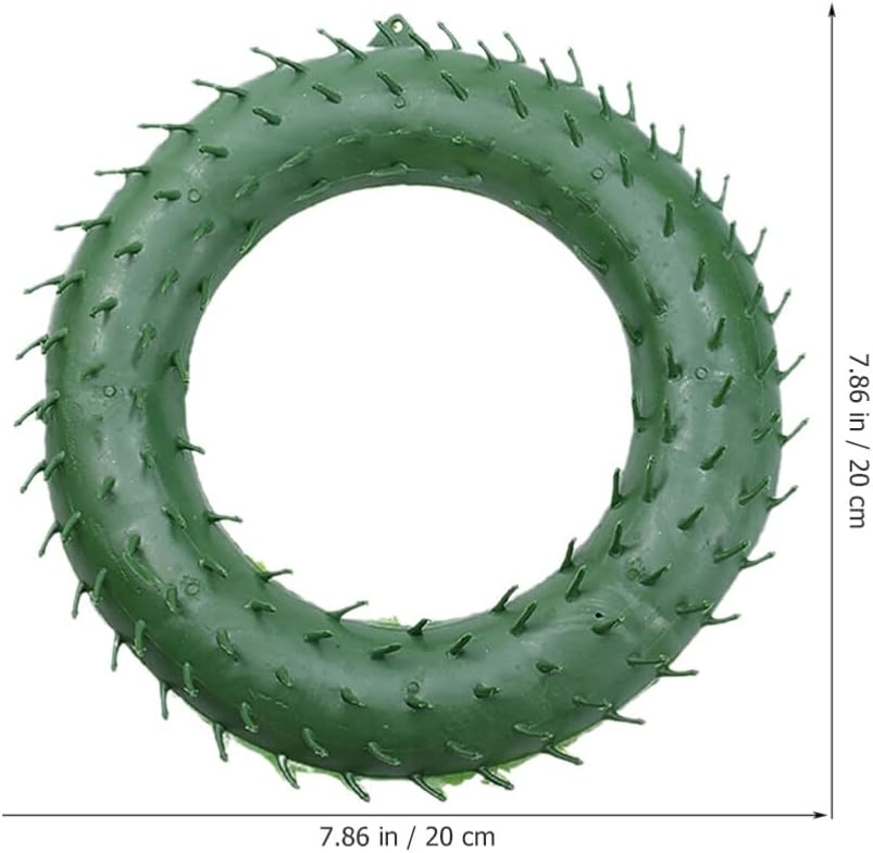 BESTOYARD 4Pcs Simulation Wreath Bracket - Green Plastic Holder for DIY Floral Decoration 7.87 Inch Wreath Rings for Christmas Weddings and Events