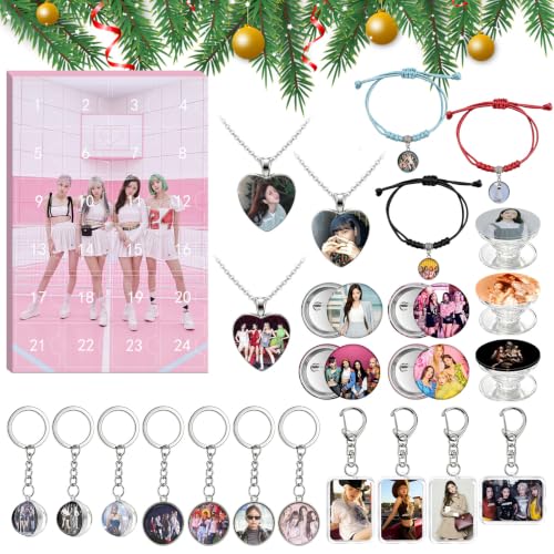24 Bblackpiiink Calendrier de l'Avent de Noël, BP Merch pour Cadeaux