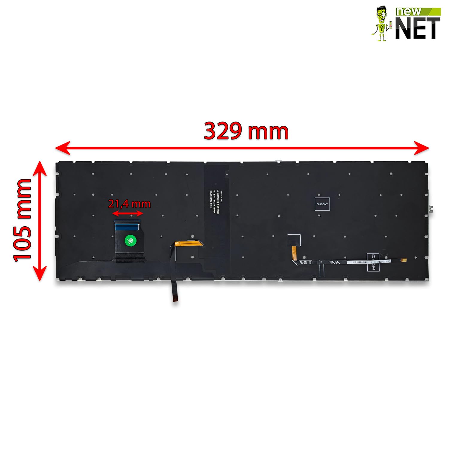 new net - Tastiera Compatibile con HP EliteBook 850 G7, 850 G8, 855 G7, 855 G8 [Senza Frame - Colore Tasti Grigio - Trackpoint - Retroilluminata - Layout ITA]