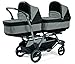 Peg Perego Duette Piroet - Double tandem Stroller - compatible with Primo Viaggio infant car seats - Made in Italy - Atmosphere (Grey)