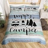 NUEYSP Bettwäsche 155x220 Camping Bettwäsche-Sets 3D-Motiv, Mikrofaser, 1 Bettbezug 155x220 + 1...