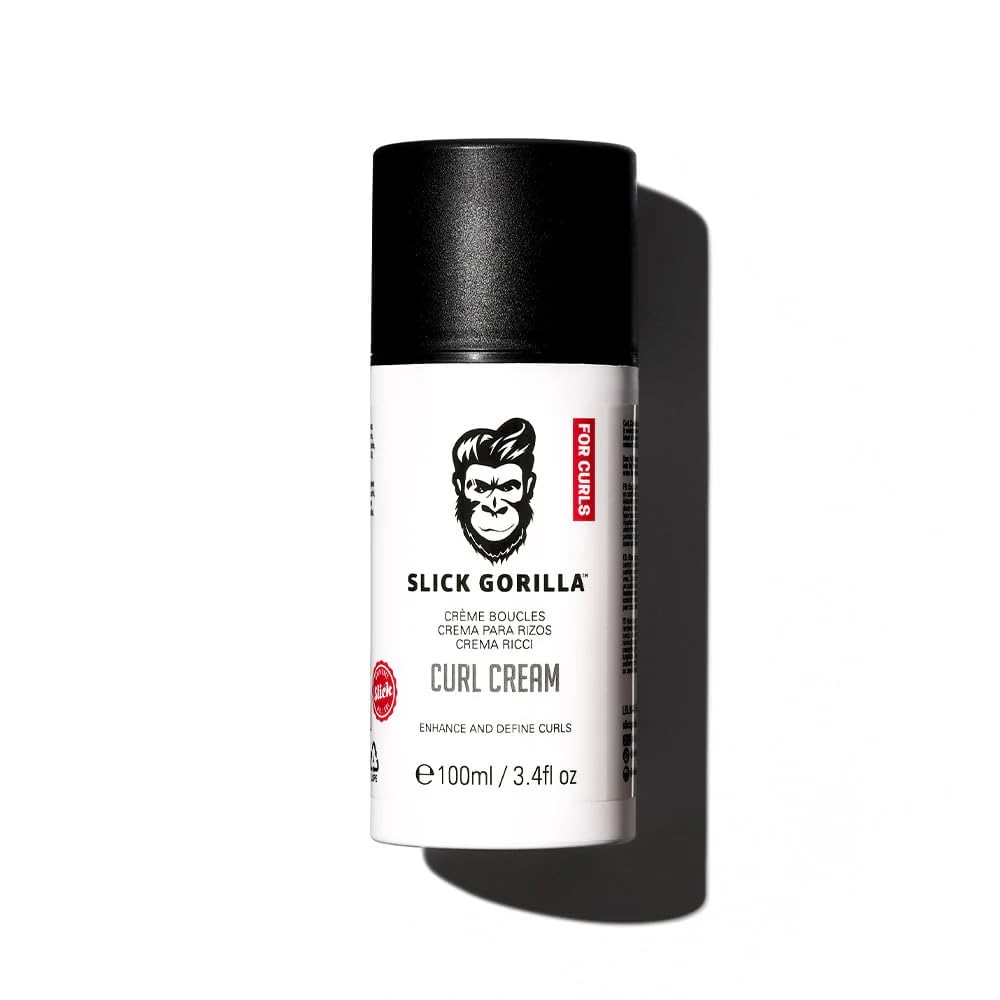 Slick Gorilla Curl Cream for Men, Curl Defining Styler, Light Hold, 100ml