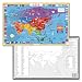 Tot Talk Asia Map Educational Placemat for Kids, Washable and Long-Lasting