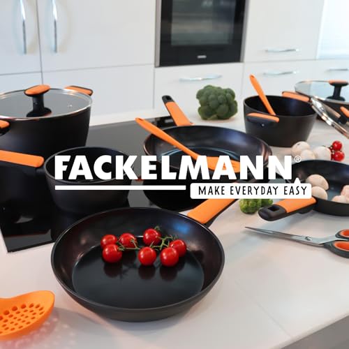 Miniatura 7 de Fackelmann Soft Guisera Antiadherente 28 Cm, Aluminio Forjado, Revestimiento Cerámico Greblon Libre De Pfa, Apta Para Inducción, Vitro, Gas Y Horno, Mango Suave Con Silicona Resistente Al Calor