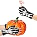 Tatuo Guantes de Esqueleto Blancos y Máscara de Calavera Disfraz de Mitad...