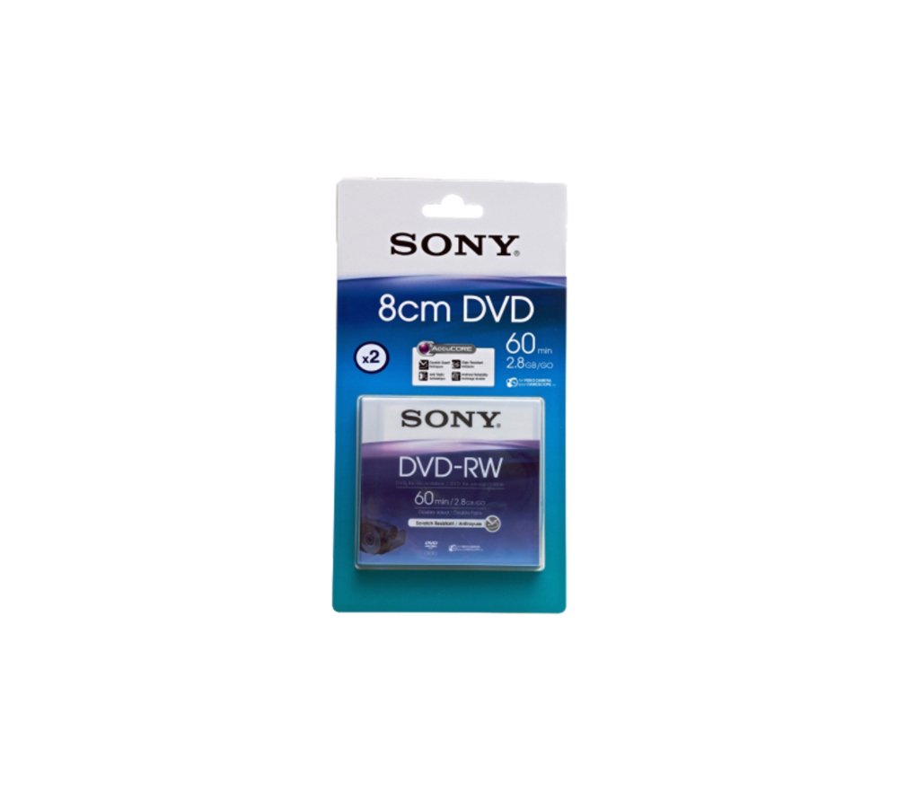 Sony DVD-RW 8 cm 2,8 Go 60 mn Enregistrable réinscriptible 2DMW60A/BLI