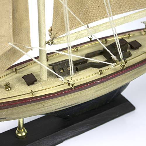 Yate de estanque con acabado envejecido Nauticalia de madera marrón 3