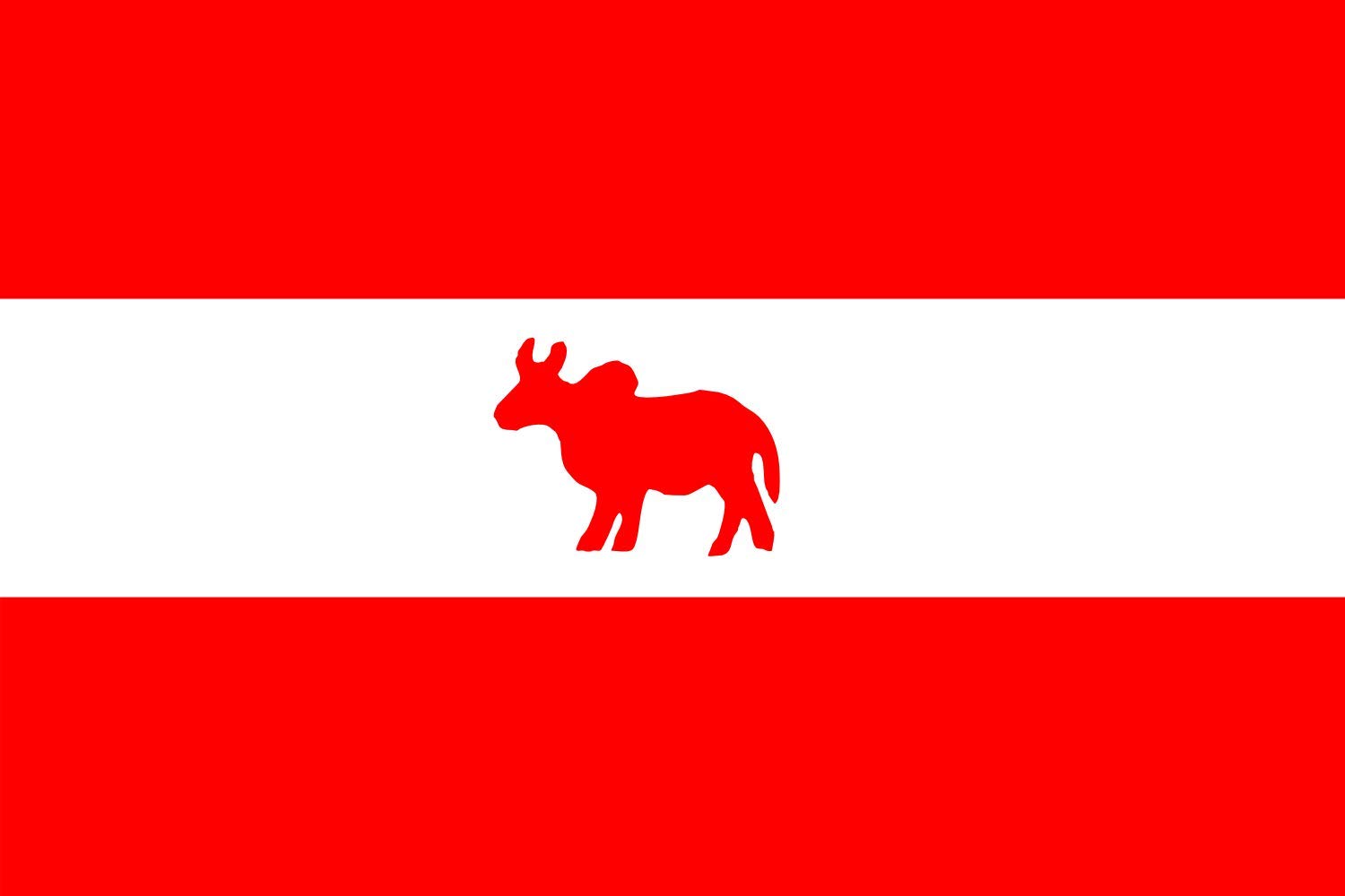 Drapeau Large Menabe Kingdom aux dimensions officielles du grand royaume