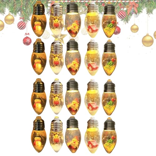 Guirlande Lumineuse Sapin Noël Piles à Globe Neigeux