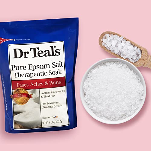 Dr Teal's Unscented Epsom Salt Bulk Magnesium Sulfate Usp, 6 Lbs (Pack Of 6) 36 Lbs Total (Packaging May Vary) #TOP4