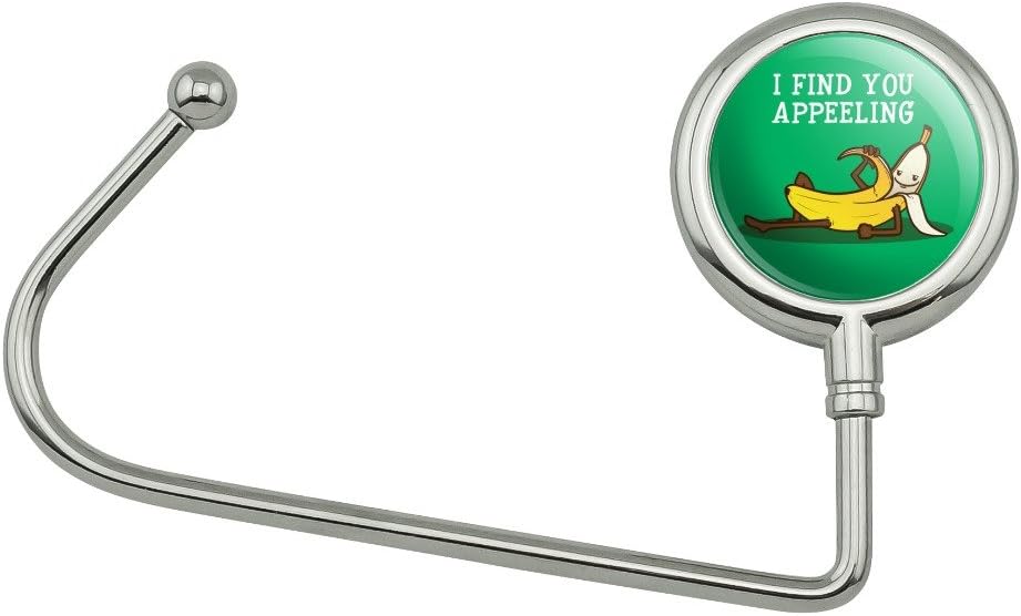 Banana I Find You Appeeling Funny Pun Purse Bag Hanger Holder Hook