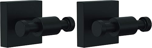 Franklin Brass MAX35-FB Maxted - Gancho multiusos montado en la pared en negro mate, 1 unidad (paquete de 2)