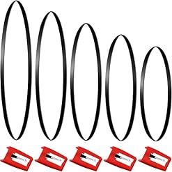 5 Pieces Turntable Belt with 5 Pieces Record Player Needle, Replacement Different Specifications Square Cassette Tape Machine Recorder Rubber Belt Diamond Stylus Replacement Needle for Turntable - Les Beatles, Paul McCartney, John Lennon, RIngo Starr, George Harrison