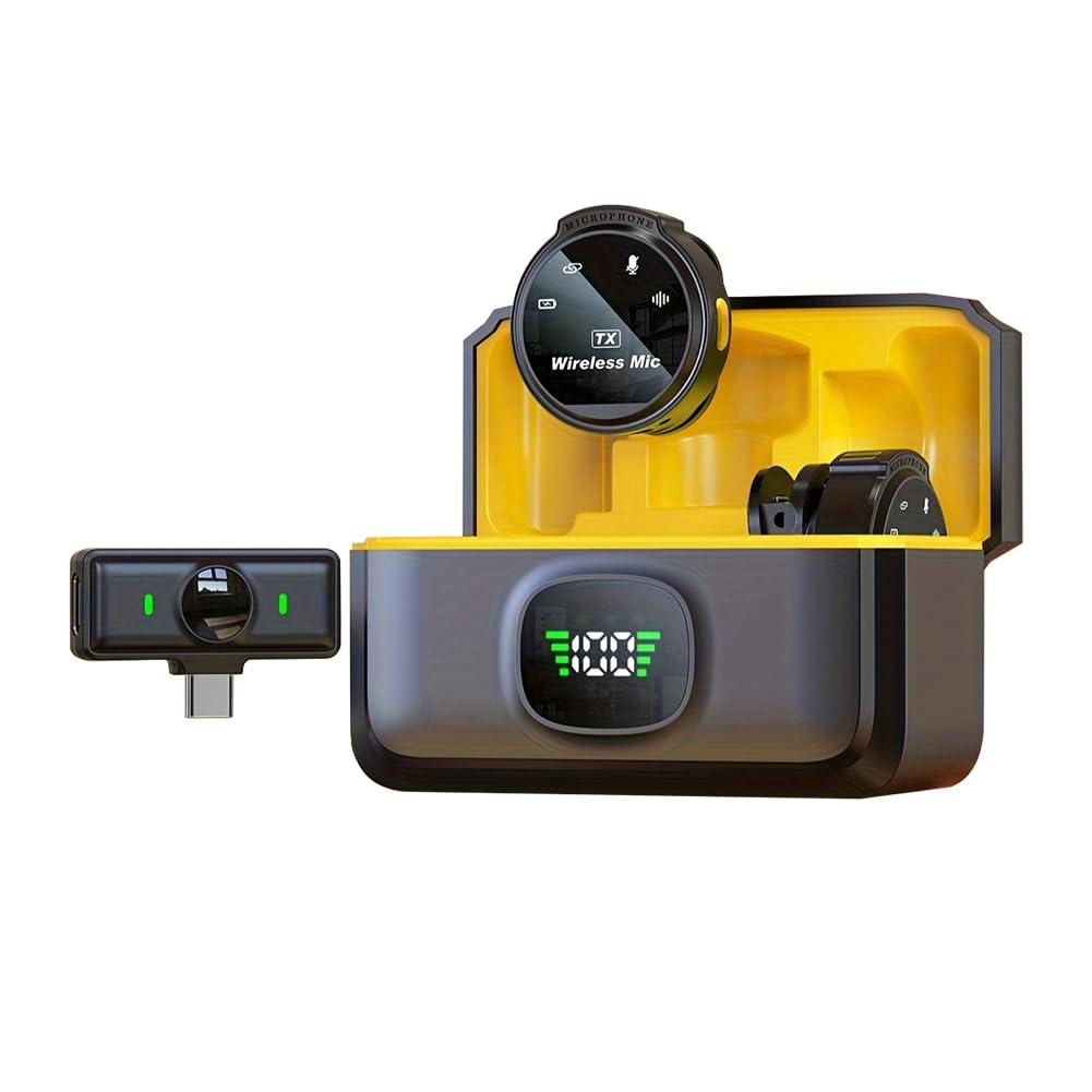 Micrófono de solapa para vlogs diarios con conector Tipo-C inalámbrico J6 Plug & Play 7