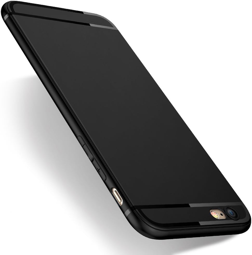 iPhone 6s Plus Case, iPhone 6 Plus Case, Hard Crafts Ultra Slim Premium Flexible TPU Back Plate Full Protective Anti-Scratch Cover Case for Apple iPhone 6s Plus / iPhone 6 Plus-Black