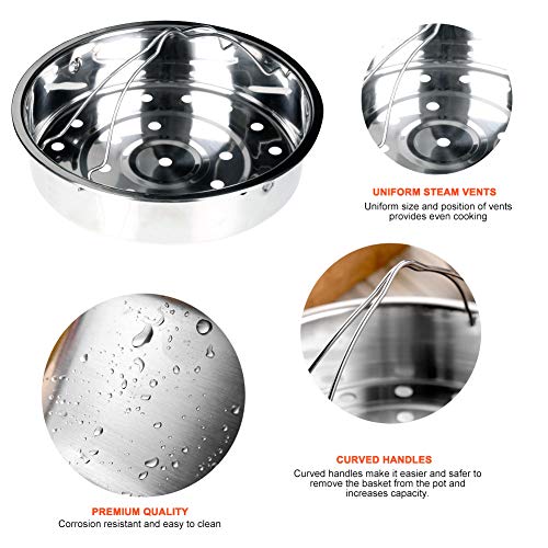 Secura Stainless Steel 6-Quart Electric Pressure Cooker Steam Rack Steamer Basket Insert Set #TOP5