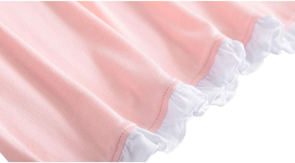 Girls Summer Princess Nightgown Dress Kid Modal Short Sleeve Pajama Sleepwear - Image 5