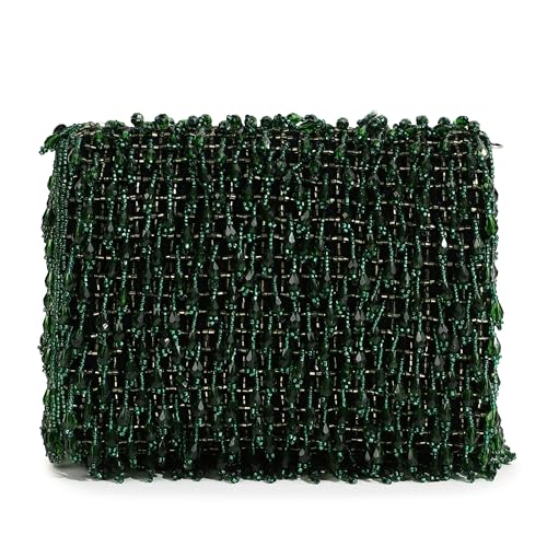Image of THE TAN CLAN Rosa Black Flap Over Clutch Bag for Women | Elegant Evening Handbag, Purse, Perfect for Weddings, Parties & Special Occasions