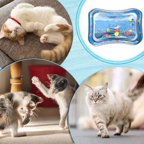 Besreey Tapete de jogo com sensor de água para gatos, tapete sensorial de água para gatos | Tapete s