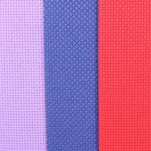 Image of KCS 3 pc of 12 inch x 18 inch(30cmx45cm) 16CT Counted Cotton Aida Cloth Cross Stitch Fabric (Lavender+Royal Blue+Red)