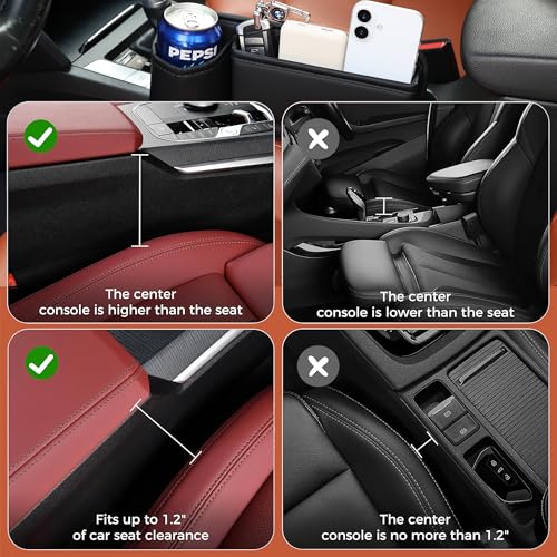 Organizador de hueco para asiento de carro 2 packs miniatura 7