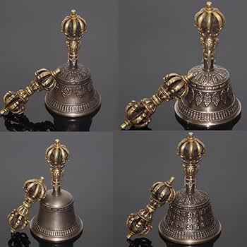 Amazon｜Cool Well 五鈴金剛鈴 五鈷杵 金剛杵-手持ち鈴-密教法具形状の