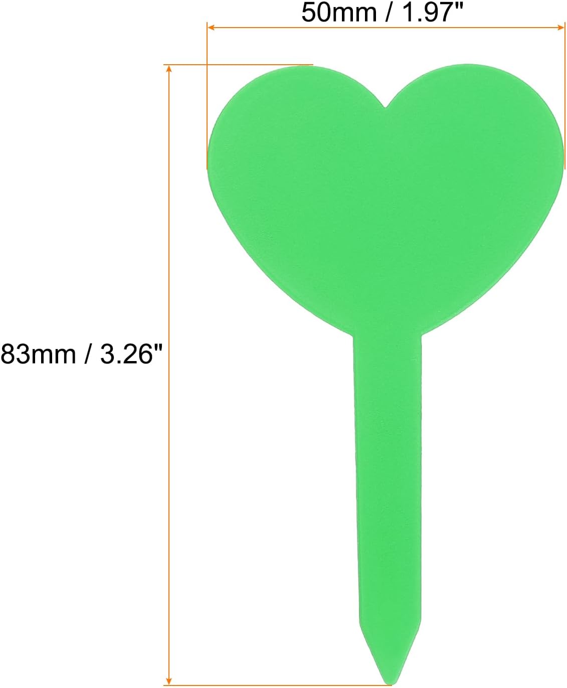 HARFINGTON 100pcs Plastic Plant Labels 3.26" x 1.97" Reusable Waterproof & Sun-Proof Garden Tags for Nursery Potted Herbs Flowers, Green - Image 2