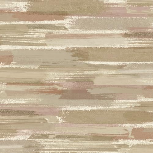 Image of Holden Decor Brushmarks Beige Coral Wallpaper 13640