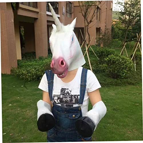 Gants sabots de cheval en latex de déguisement animalier