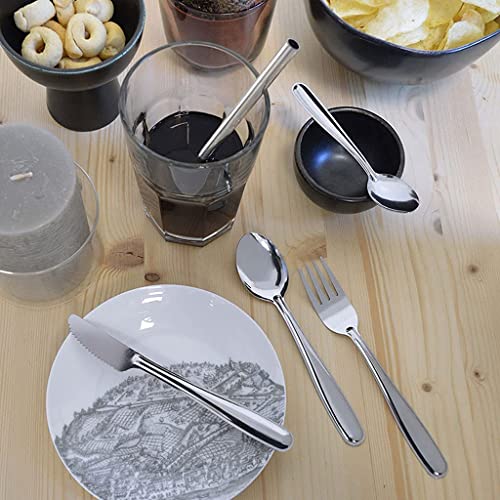 Pintinox Sztućce Use&Reuse ze stali nierdzewnej, nie zawiera niklu i niklu, nadaje się do wielokrotnego użytku (72 sztućce mieszane)