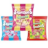 Squashie DrumStick Candies Variety Multipack - 3 Pack BUNDLE - (120g each) - IMPORTED FROM THE UK (Rhubarb & Custard, Bubblegum and Cherry & Apple)