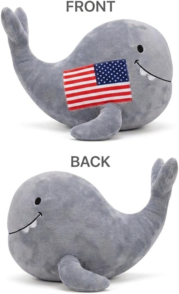 Funny Whale Door Stopper – 3 lb Weighted Plush Doorstop that Actually Works, Non-Slip & Floor Safe, Cute Home Accent, Viral White Elephant Gift Everyone Fights Over