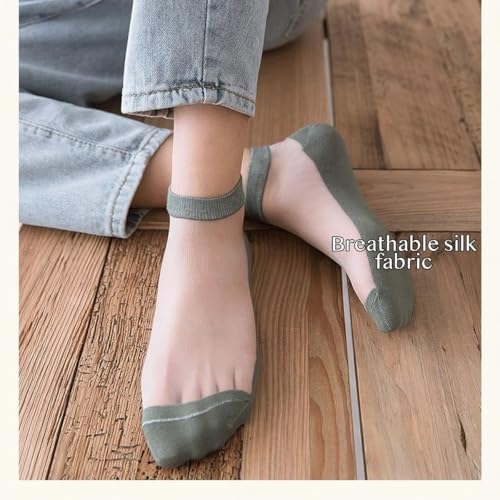 Crystal Silk Ankle Socks, Men Ultra-Thin Sheer, Breathable Mesh, Lightweight Odor-Free Comfort, Summer All Season Boys3