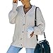 Produktbild Herbst Und Winter Casual Fashion Damen V-Ausschnitt Einfarbig Twisted Rope Twist Strickjacke Laterne Langarm Lose Einreihige Pullover Mantel Jacke Damen