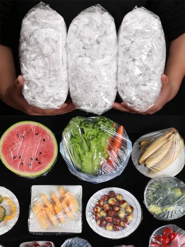 300PCS Elastic Food Covers Fresh Keeping Bags Disposable Stretchable Bowl Covers Universal Kitchen Wrap Seal Bags for Food Storage Bread Proofing and Outdoor Picnics Adjustable Household Plastic Wrap