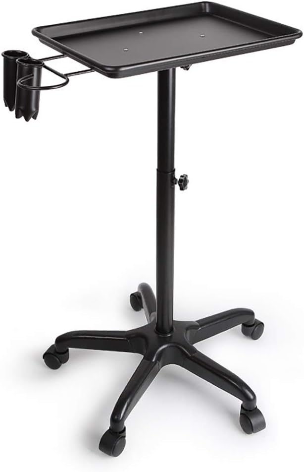 Salon Trolley Beauty Rolling Equipment Cart, Professional Spa Adjustable Hairdressing Storage Aluminum Tray Cart, Tool Trolley Service Cart
