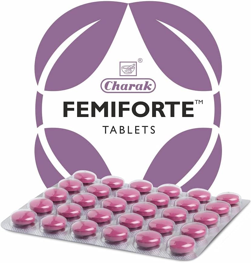Charak Pharma Femiforte Tablet for white discharge - 30 Tablets (Pack of 2)