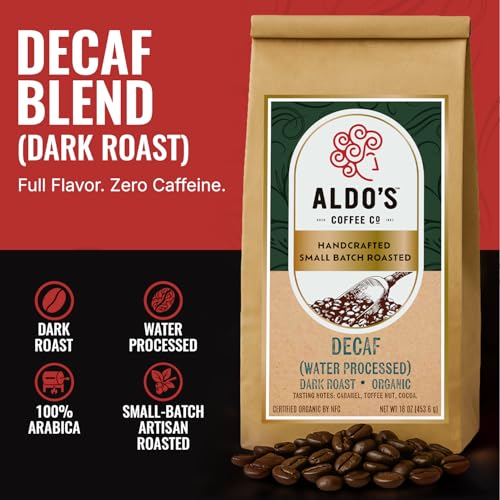 Café orgánico descafeinado en grano Aldo’s Coffee Co. 16 oz miniatura 2