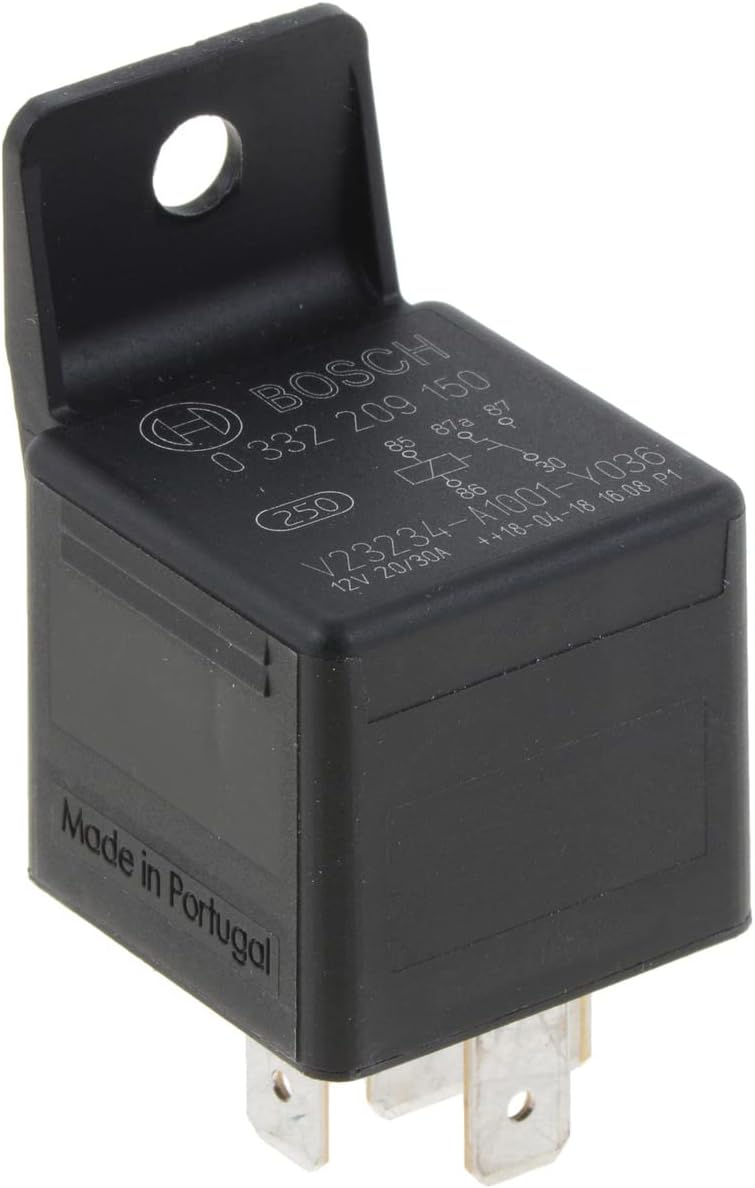 Bosch 0332209150 Mini Relay 12V 30A, IP5K4 Operating Temperature from -40 Degree to 100 Degree C, 5 Pin Relay