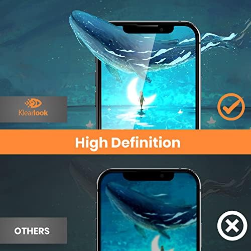 Full Cover Glass Screen for iPhone 14/iPhone 13 Pro/iPhone 13(6.1") - Klearlook (2 Pack) Clear Tempered Glass Edge to Edge Coverage Screen Protector for iPhone 14, iPhone 13 Pro, iPhone 13 (6.1 inch)