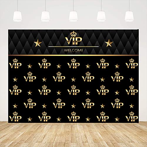 Ticuenicoa 7x5ft VIP Red Carpet Event Backdrop for Photography Royal Crown Gold Background Step and Repeat VIP Logo Movie Ceremony Birthday Party Baby Shower Decorations Celebrity Photo Booth Props