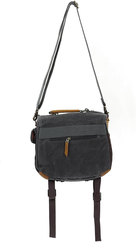 Borsa A Tracolla Per Fotocamera In Tela Vintage – Capiente, Con Tasche Multiple, Per DSLR E Viaggi - 5