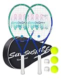 27” Tennis Racket for Adult 4 Pack Men Women Tennis Racquet Set for Beginner and Professional with B