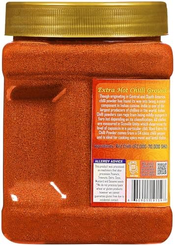 Rani Extra Hot Chilli Powder Indian Spice 16oz (1lb) 454g PET Jar ~ All Natural | Salt-Free | Vegan | No Colors | Gluten Friendly | Non-GMO | Kosher | Indian Origin